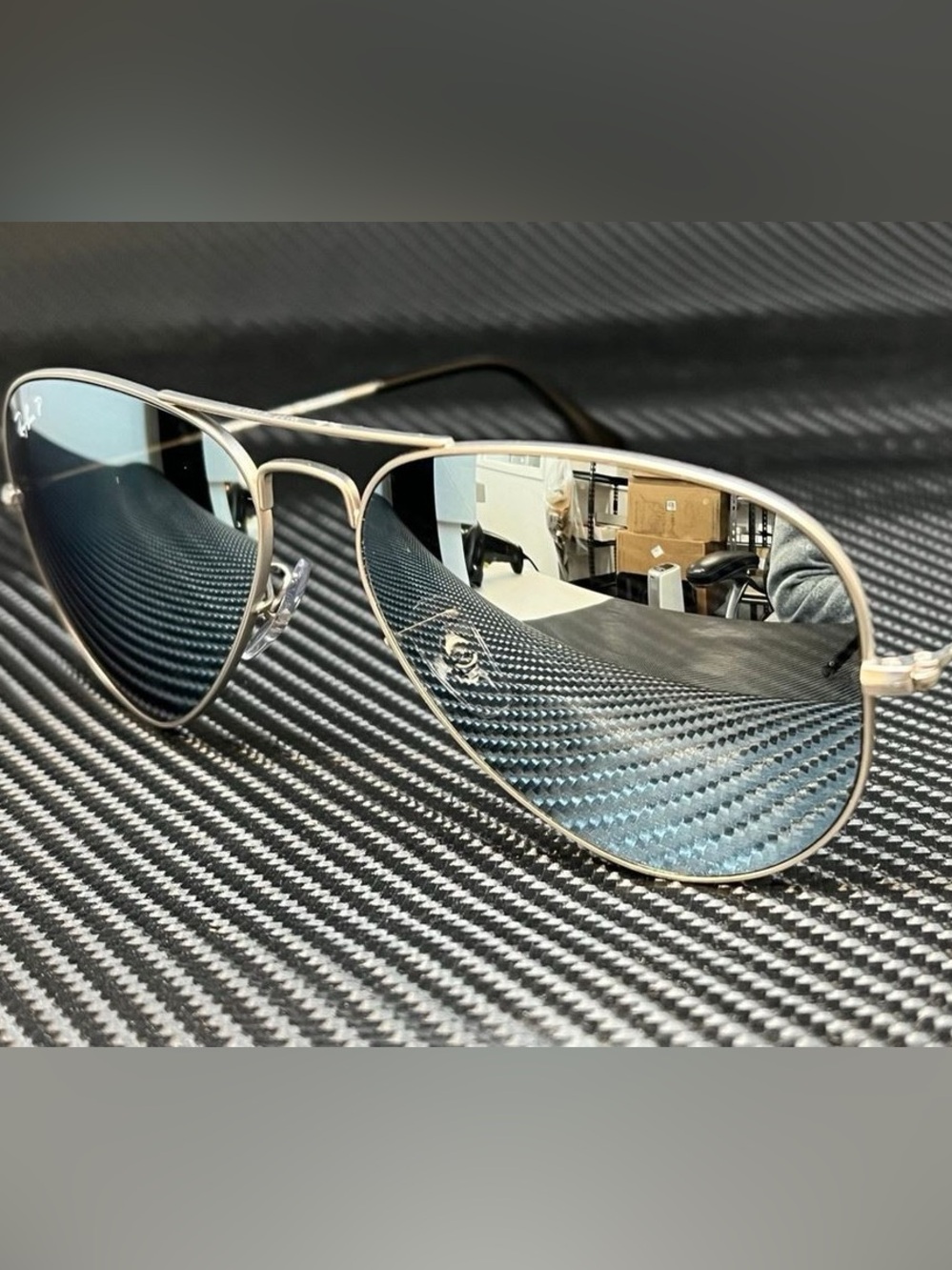 Ray-Ban luxottica ray-ban aviator RB3026 frame mirror polarized sunglasses shade - Picture 10 of 10